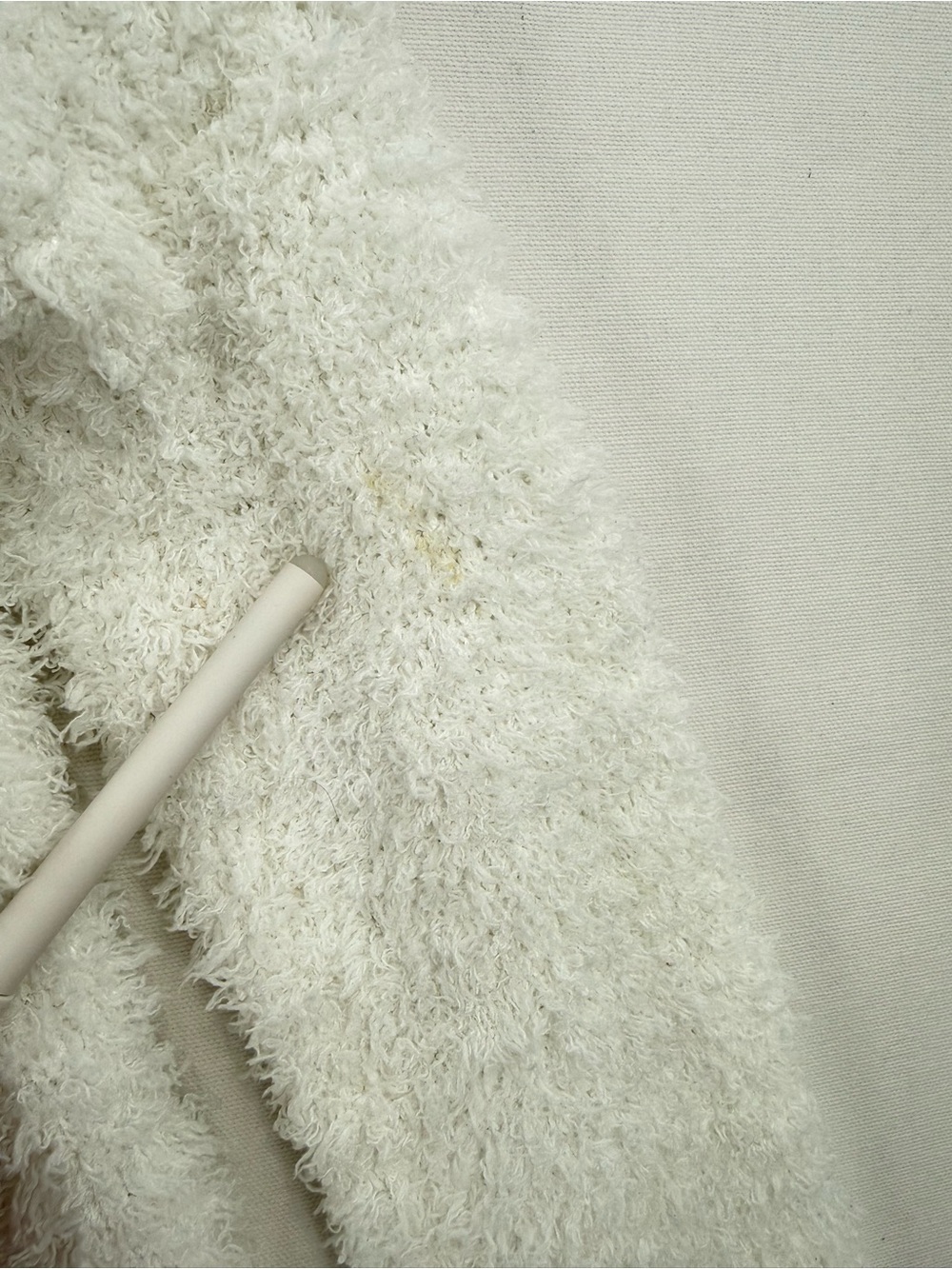 POL White Fuzzy Hooded Sweater Women’s Cozy Pullover Long Sleeve Boho Y2K - Picture 6 of 12